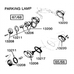 1965-66 Parking Lamp Mounting Retainer LH